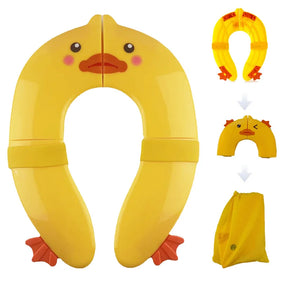 Assento Sanitário Infantil Dobrável para Viagem – Troninho Portátil de Treinamento com Almofada Confortável e Design Ergonômico