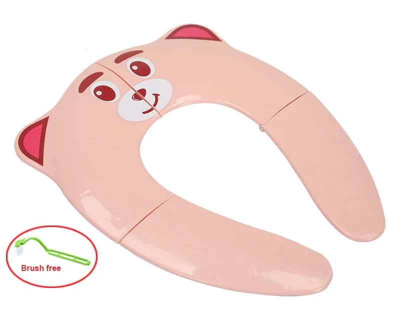 Assento Sanitário Infantil Dobrável para Viagem – Troninho Portátil de Treinamento com Almofada Confortável e Design Ergonômico