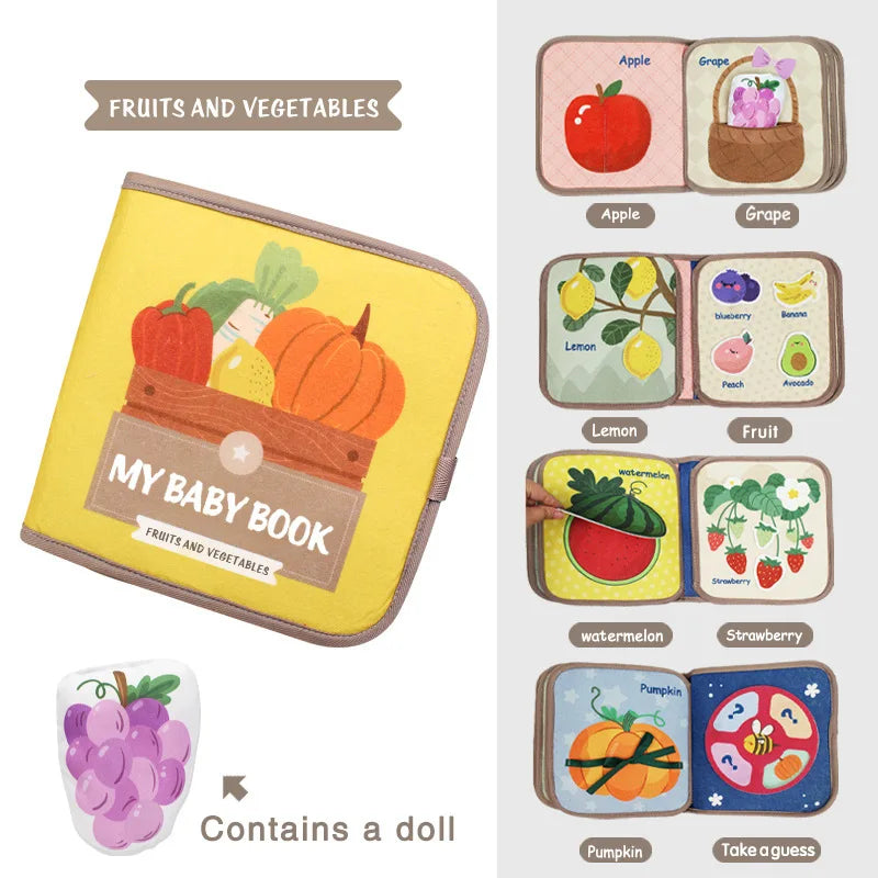 Livro Sensorial Montessori Infantil – Busy Book Educativo com Atividades de Aprendizado