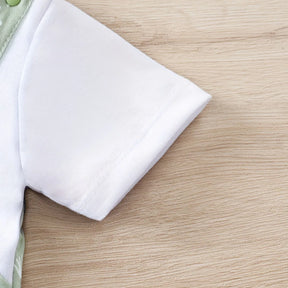 Romper infantil de estampa animal zoológico para bebê recém-nascido