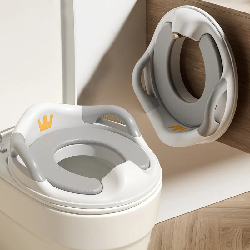 Assento Redutor Infantil Acolchoado com Alças – Adaptador Portátil Antiderrapante para Treinamento no Vaso Sanitário